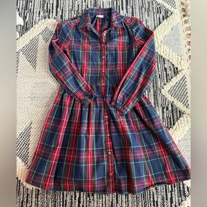 JCrew Christmas Plaid Button-Up Dress
